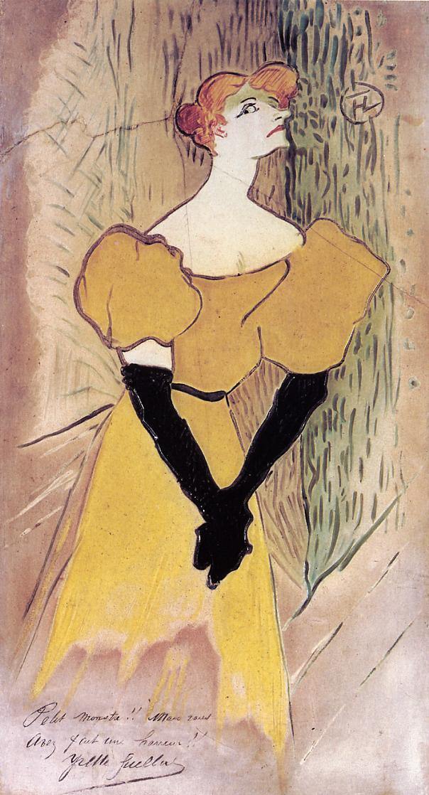 Yvette Guilbert (Henri de Toulouse-Lautrec) - Reprodução com Qualidade Museu