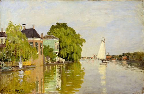 Casas no Achterzaan (Claude Monet) - Reprodução com Qualidade Museu
