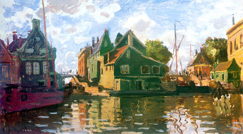 Zaandam, Canal (Claude Monet) - Reprodução com Qualidade Museu
